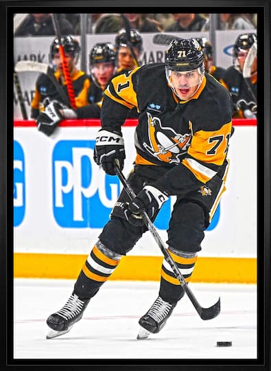 Evgeni Malkin 20" x 29" Framed Canvas Pittsburgh Penguins 22.5" x 31.5"